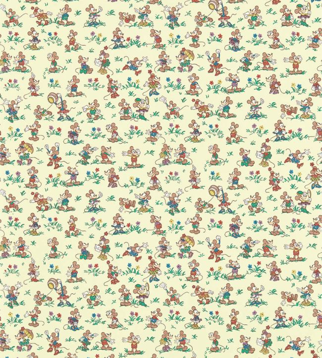 Mickey & Minnie Wallpaper by Sanderson Rhubarb & Custard