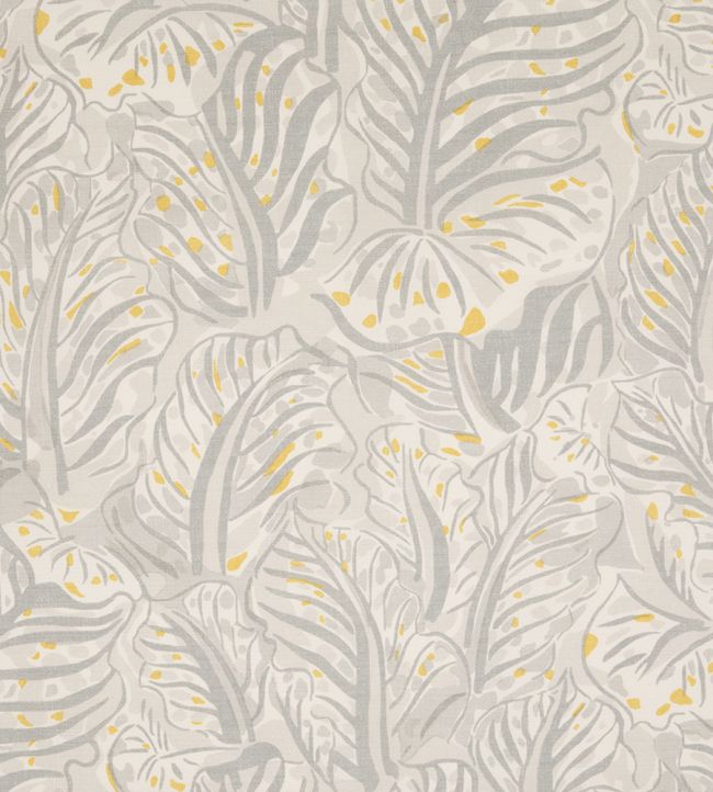 Millie Feuilles Performance Fabric by Christopher Farr Cloth Celeste