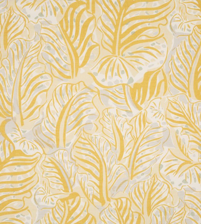 Millie Feuilles Performance Fabric by Christopher Farr Cloth Limone
