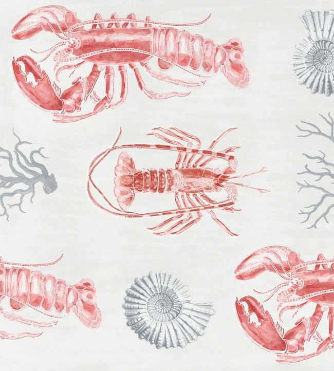 Lobster Wallpaper by MINDTHEGAP in Red | Jane Clayton