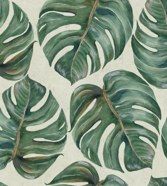 Tropical Leaf Wallpaper by MINDTHEGAP in Green Jane Clayton
