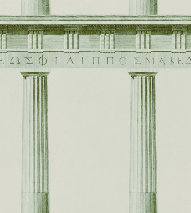 Athena Wallpaper by MINDTHEGAP Green,Taupe