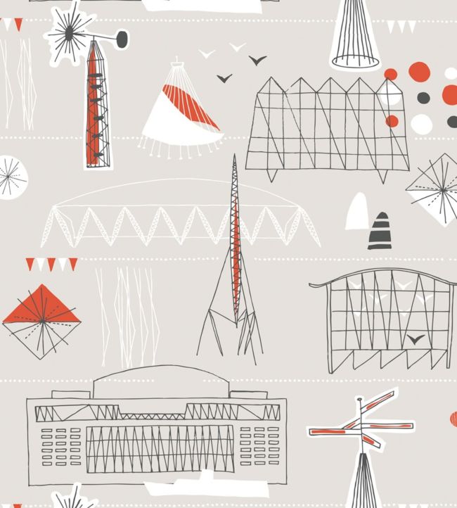 Festival Wallpaper by Mini Moderns Stone
