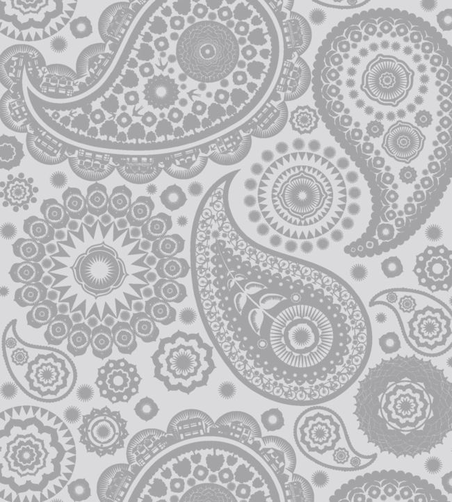 Paisley Crescent Wallpaper by Mini Moderns Concrete