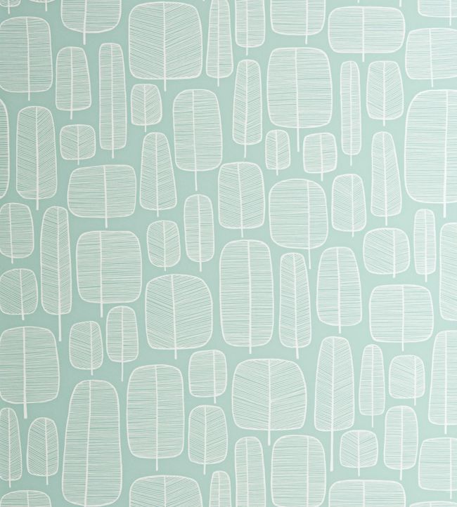 Little Trees Wallpaper by MissPrint in Eggshell Blue | Jane Clayton Little Trees Wallpaper by MissPrint in Eggshell Blue | Jane Clayton