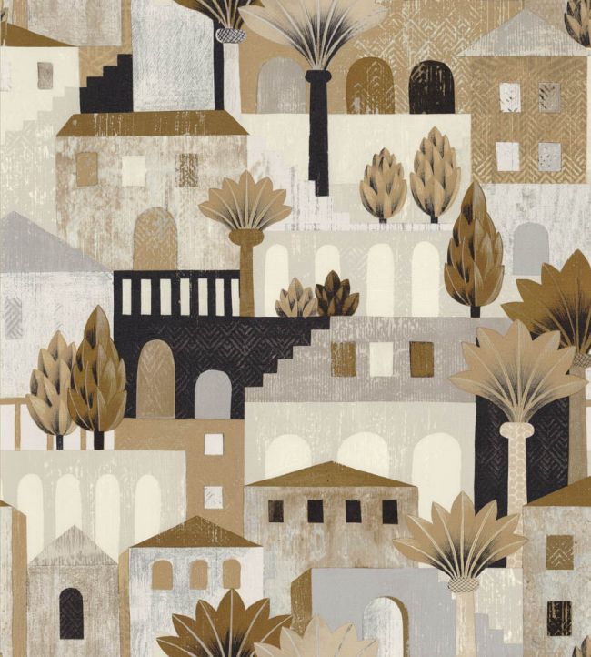 Monterosso Wallpaper by Casamance Sable/Mordore