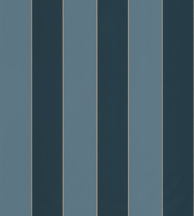 Moonlight Golden Lines Wallpaper by Caselio Bleu Paon Ocean