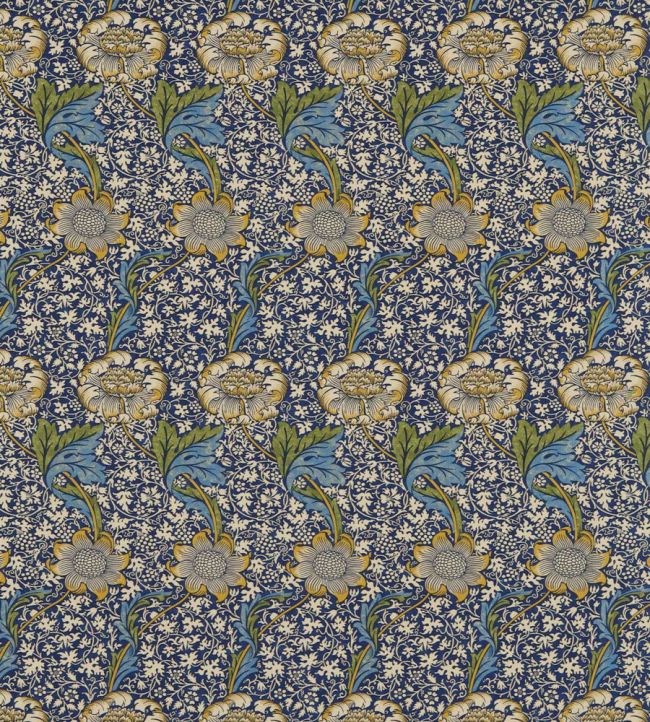 Kennet Fabric by Morris & co Indigo/Gold