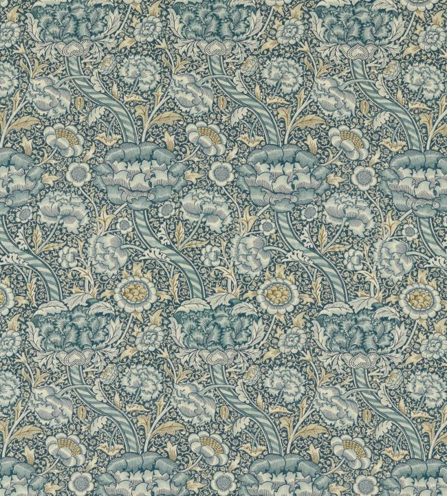 Wandle Fabric by Morris & Co Blue/Stone