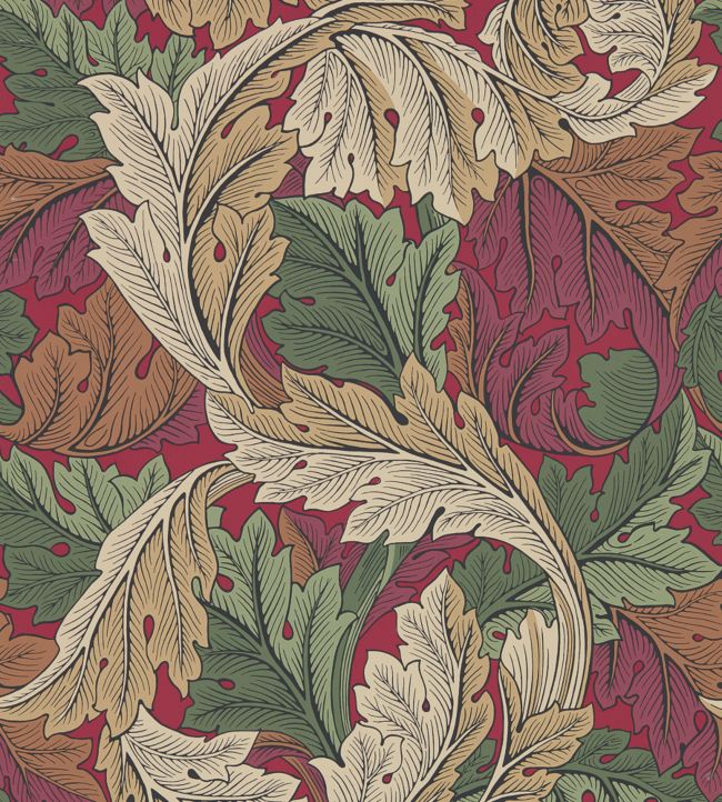 Acanthus Wallpaper by Morris & Co Madder/Thyme
