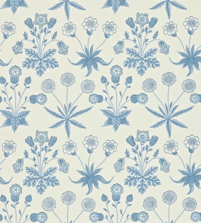 Daisy Wallpaper by Morris & Co Blue/Ivory