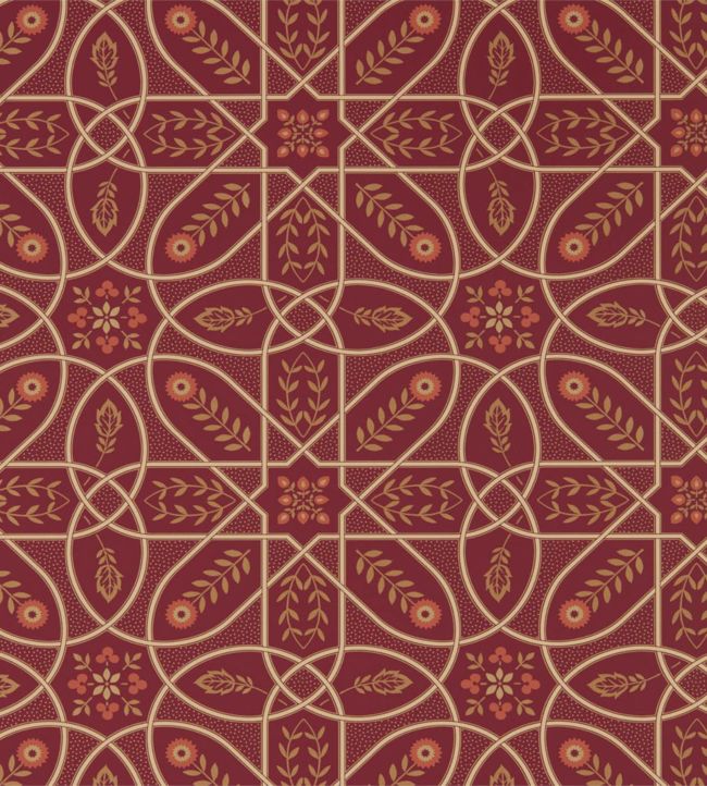 Brophy Trellis Wallpaper by Morris & Co Russet Gold