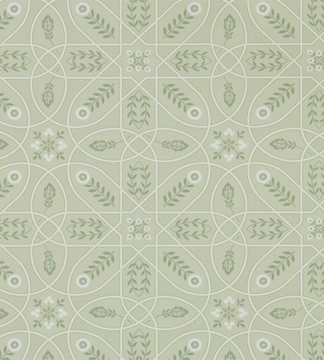 Brophy Trellis Wallpaper by Morris & Co Sage Linen