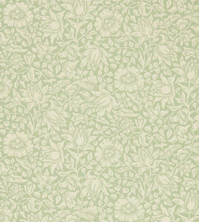 Mallow Wallpaper by Morris & Co Apple Green