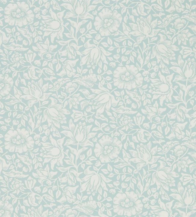 Mallow Wallpaper by Morris & Co Chalk Duck Egg