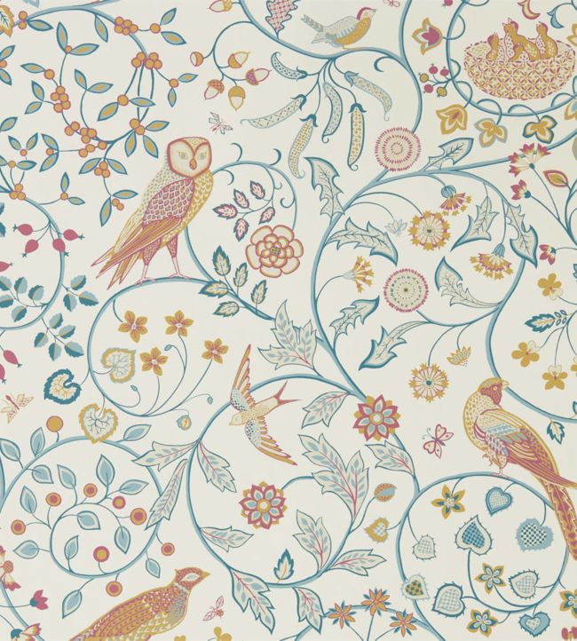 Newill Wallpaper by Morris & Co in Indigo Saffron | Jane Clayton Newill Wallpaper by Morris & Co in Indigo Saffron | Jane Clayton