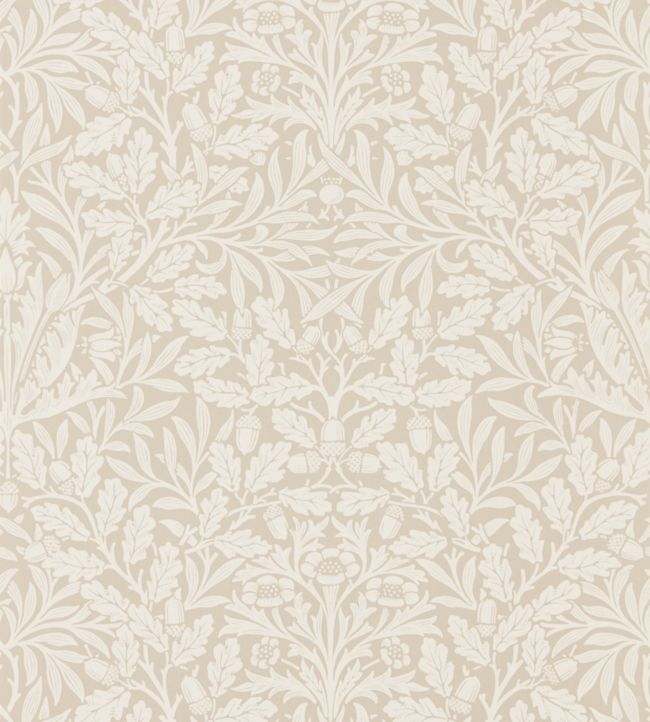 Pure Acorn Wallpaper by Morris & Co in Linen/Ecru | Jane Clayton