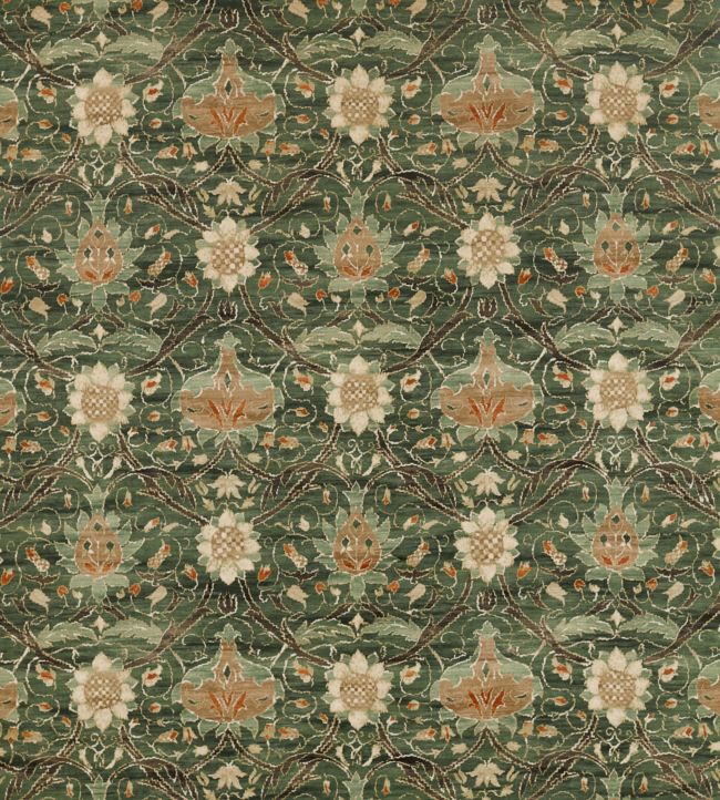 Montreal Velvet Fabric by Morris & Co Forest/Teal
