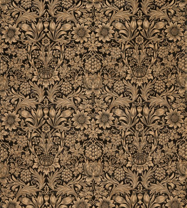 Sunflower Velvet Fabric by Morris & Co Maple/Lichen