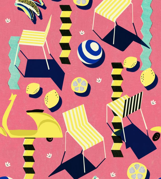 Moto Bello Wallpaper by MINDTHEGAP Pink