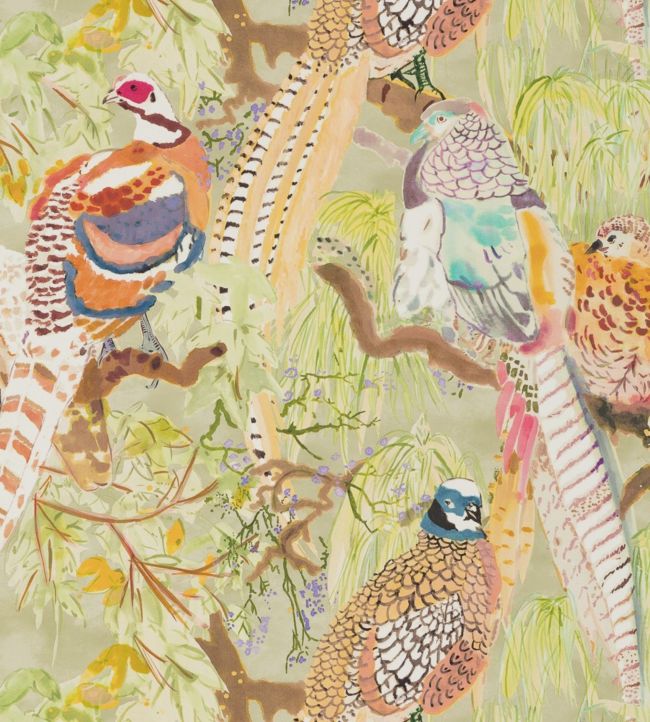 Game Birds Wallpaper by Mulberry Home Multi