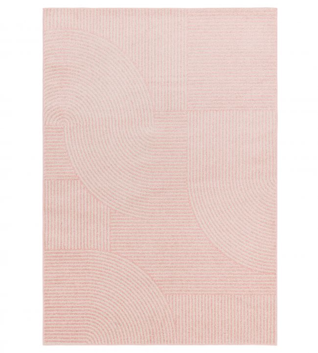 Muse Geometric Rug by Asiatic Pink