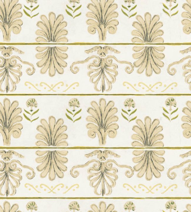 Mykonos Villa Wallpaper by MINDTHEGAP Taupe