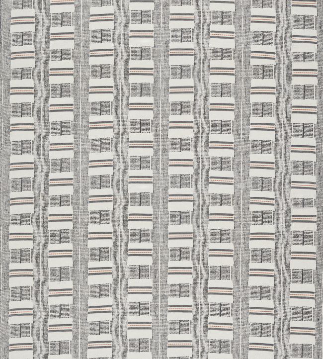 Naxos Fabric by Threads Ivory/Charcoal