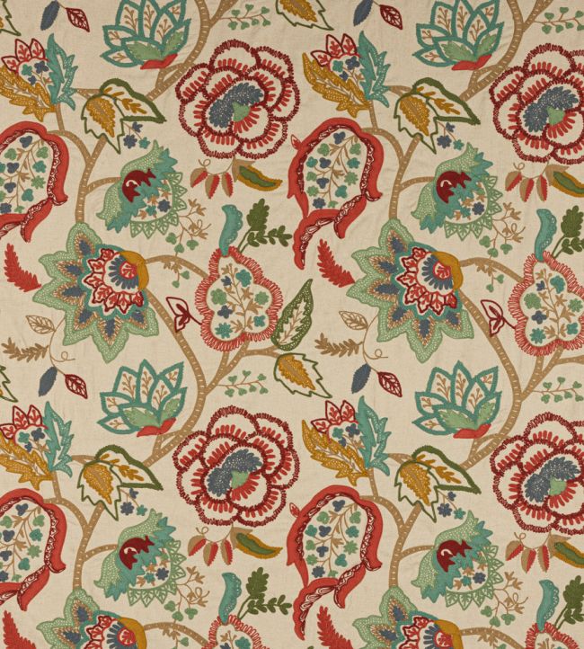 Nerello Fabric by Colefax and Fowler Red/Green