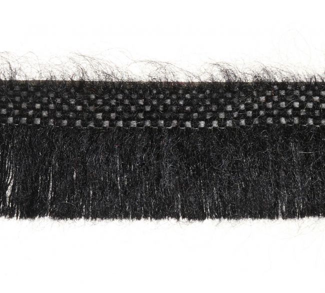 Neva 30mm Mohair Cut Fringe Trimming by Houles Charbon