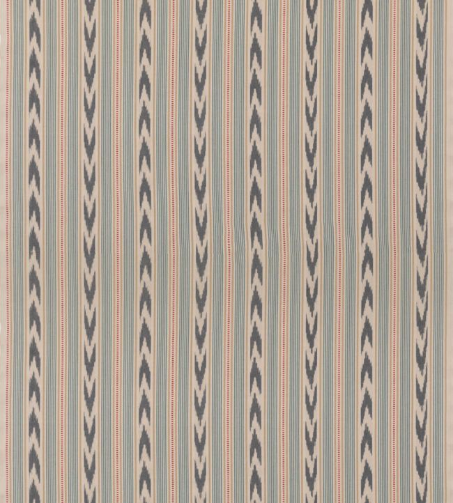 Newport Stripe Fabric by Mulberry Home Blue/Red