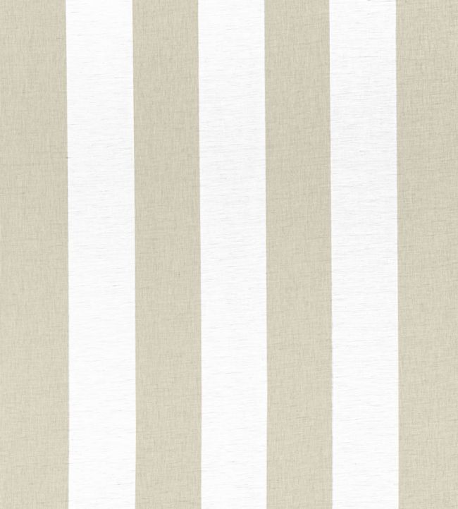 Newport Stripe Fabric by Thibaut Jute and White