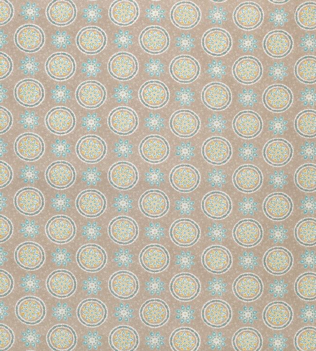 Garance Fabric by Nina Campbell Taupe/ Aqua