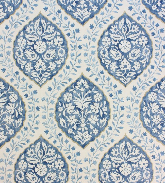 Marguerite Wallpaper by Nina Campbell Indigo/Blue