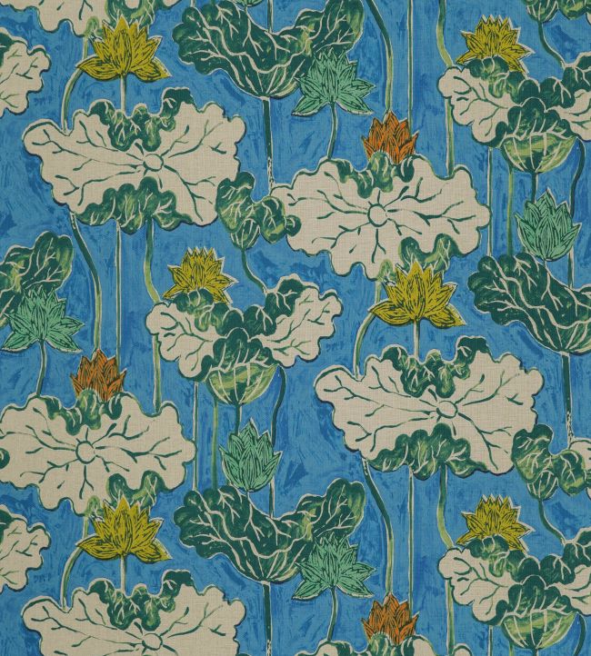 Ninfea Mania Fabric by Jim Thompson No.9 Royal