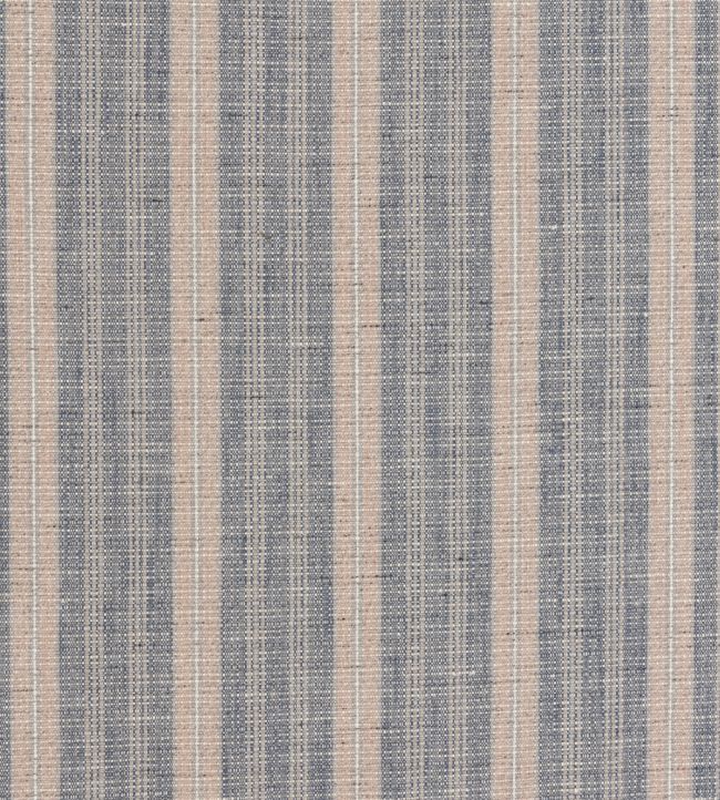 Opal Stripe Fabric by Ian Mankin Bluestone / Powder