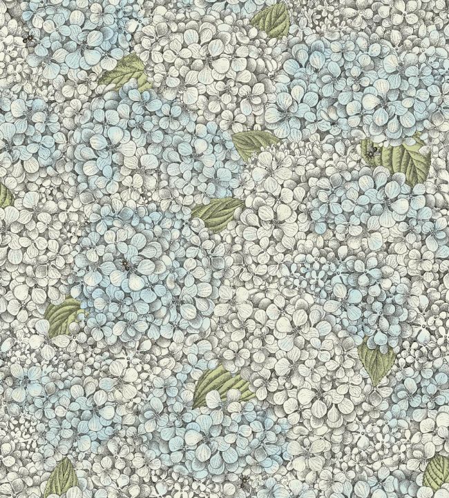 Ortensia Wallpaper by Cole & Son Blue & Cream