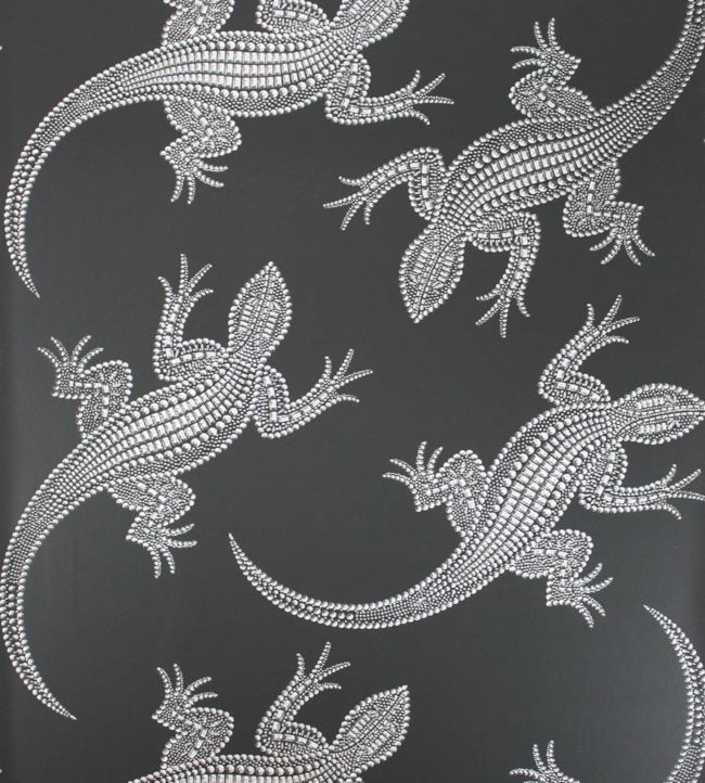 Komodo Wallpaper by Osborne & Little in Black/Silver Jane Clayton