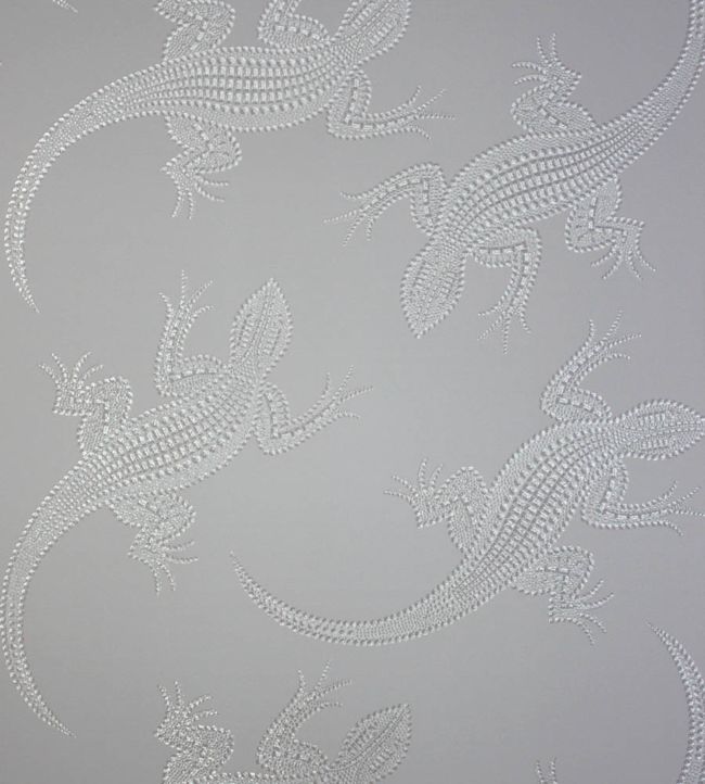 Komodo Wallpaper by Osborne & Little in Dove/Silver Jane Clayton