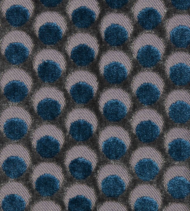 Ottoman Spot in Cut Velvet Fabric by Liberty Lapis