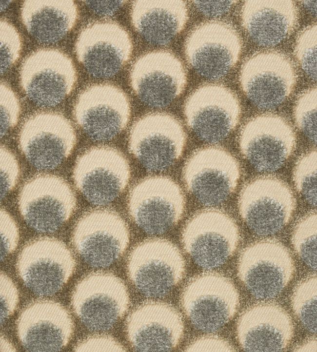 Ottoman Spot in Cut Velvet Fabric by Liberty Pewter