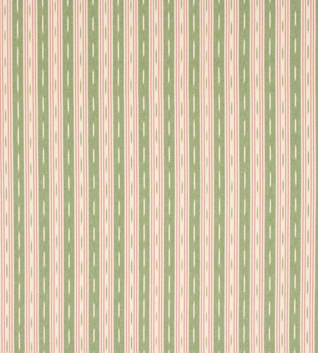 Oxley Stripe Fabric by Jane Churchill Green/Pink