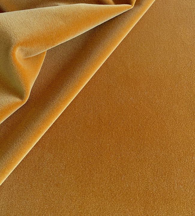 Palis Velvet Fabric by Ian Sanderson Ochre