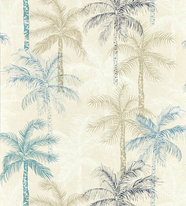 Palmyra Wallpaper in Denim by Clarke & Clarke | Jane Clayton