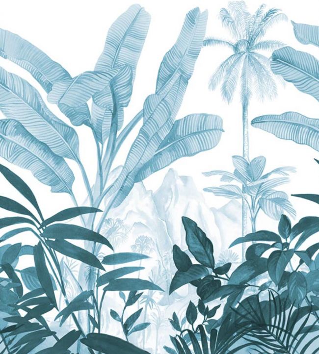 Teal and outlet white wallpaper