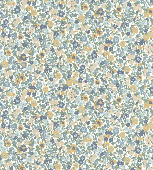 Pansy Wallpaper by Casadeco Bleu / Jaune
