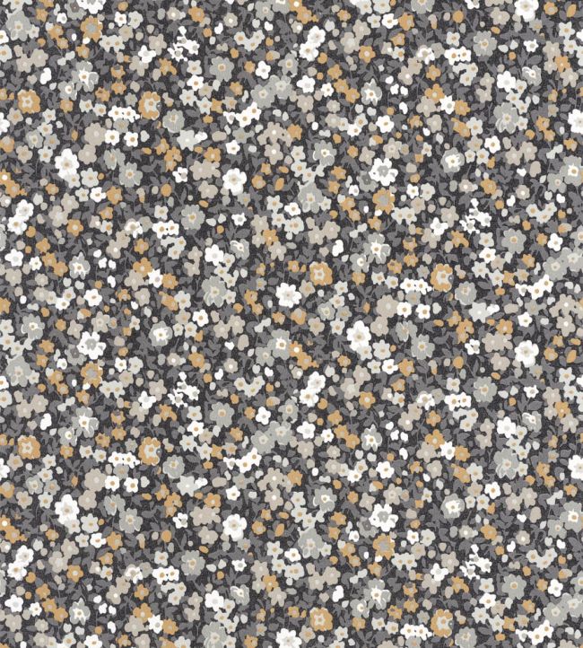 Pansy Wallpaper by Casadeco Noir / Camel