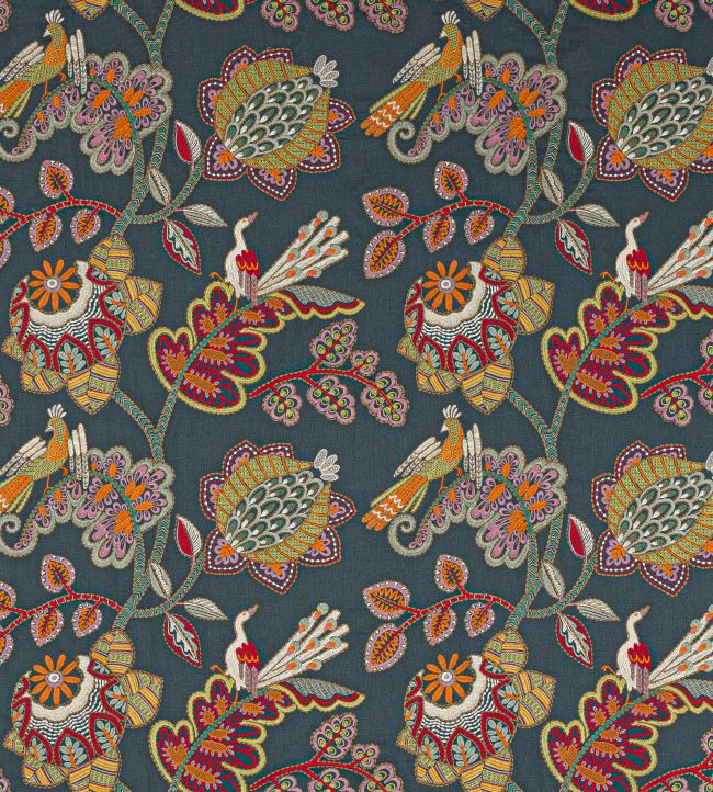 Paradiso Fabric by Jane Churchill Indigo