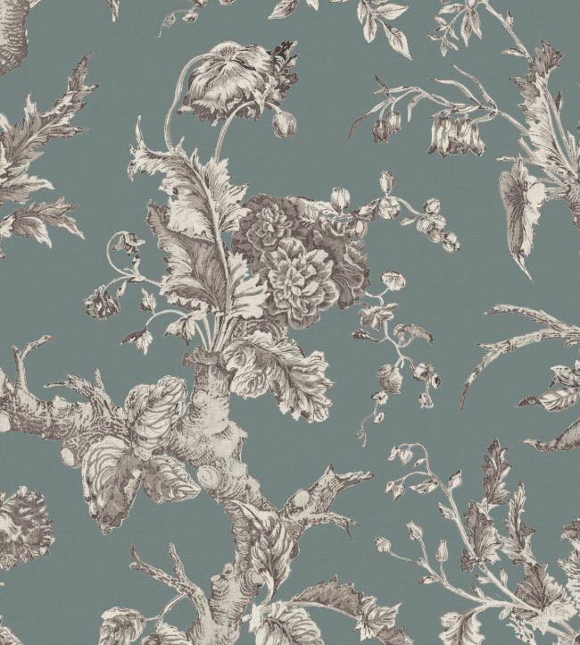 Paradiso Outdoor Fabric by Warner House Teal