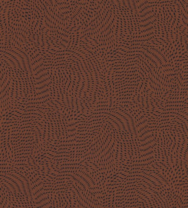Passy Wallpaper by Casamance Terracotta / Noir